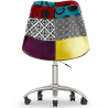 Buy Swivel Office Chair - Patchwork Upholstery - Ray  Multicolour 60622 in the United Kingdom