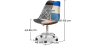Buy  Swivel Office Chair - Patchwork Upholstery - Pixi Multicolour 60624 - in the UK