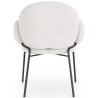 Buy Dining Chair with Armrests - Bouclé Fabric Upholstery - Toler White 60626 with a guarantee