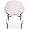 Buy Dining Chair with Armrests - Bouclé Fabric Upholstery - Toler White 60626 - in the UK