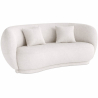 Buy Curved Sofa - 3 Seater - Boucle Fabric - Onda White 60628 in the United Kingdom