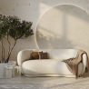 Buy Curved Sofa - 3 Seater - Boucle Fabric - Onda White 60628 - prices