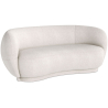 Buy Curved Sofa - 3 Seater - Boucle Fabric - Onda White 60628 at MyFaktory