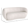 Buy Curved Sofa - 3 Seater - Boucle Fabric - Onda White 60628 at MyFaktory
