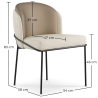 Buy Dining Chair - Upholstered in Fabric - Ruma Beige 60699 with a guarantee