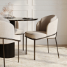 Buy Dining Chair - Upholstered in Fabric - Ruma Beige 60699 - prices
