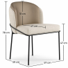 Buy Dining Chair - Upholstered in Fabric - Ruma Beige 60699 in the United Kingdom