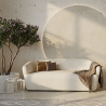 Buy Curved Sofa - 3 Seater - Boucle Fabric - Curva White 60630 - prices