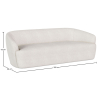 Buy Curved Sofa - 3 Seater - Boucle Fabric - Curva White 60630 at MyFaktory