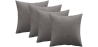 Buy Pack of 4 velvet cushions - cover and filling - Lenay Dark blue 60632 - in the UK