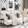 Buy Pack of 4 velvet cushions - cover and filling - Lenay Dark blue 60632 - prices