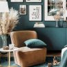 Buy Pack of 4 velvet cushions - cover and filling - Lenay Dark blue 60632 with a guarantee
