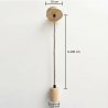 Buy Hanging Lamp Cable in Jute and Wood - 200cm - Lewis Natural 60633 at MyFaktory