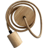 Buy Hanging Lamp Cable in Jute and Wood - 200cm - Lewis Natural 60633 - in the UK