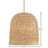 Buy Rattan Ceiling Lamp - Boho Bali Design Pendant Lamp - 30cm - Carva Natural 60634 with a guarantee
