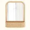 Buy Wall Mirror with Rattan Frame - Bali Boho Style - Dania Natural 60636 - in the UK