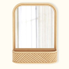 Buy Wall Mirror with Rattan Frame - Bali Boho Style - Dania Natural 60636 - in the UK