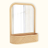 Buy Wall Mirror with Rattan Frame - Bali Boho Style - Dania Natural 60636 - prices