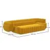 Buy Velvet Upholstered Sofa - 3/4 seats - Lumun Yellow 60640 - in the UK
