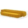 Buy Velvet Upholstered Sofa - 4/5 seats - Lumun Yellow 60641 - in the UK