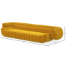Buy Velvet Upholstered Sofa - 4/5 seats - Lumun Yellow 60641 with a guarantee