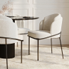Buy Dining Chair - Upholstered in Bouclé Fabric - Duma White 60645 home delivery