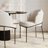 Buy Dining Chair - Upholstered in Bouclé Fabric - Duma White 60645 in the United Kingdom