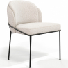 Buy Dining Chair - Upholstered in Bouclé Fabric - Duma White 60645 at MyFaktory