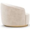Buy Curved Design Armchair - Upholstered in Velvet - Treya Beige 60647 at MyFaktory