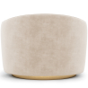 Buy Curved Design Armchair - Upholstered in Velvet - Treya Beige 60647 in the United Kingdom