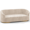 Buy 3/4-Seater Velvet Upholstered Sofa - Treya Beige 60648 - prices