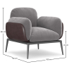 Buy Upholstered Velvet Armchair - Iura Chocolate 60650 with a guarantee