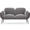 Buy 2-Seater Sofa - Upholstered in Velvet - Greda Dark grey 60651 - in the UK