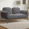 Buy 2-Seater Sofa - Upholstered in Velvet - Greda Dark grey 60651 at MyFaktory