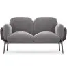 Buy 2-Seater Sofa - Upholstered in Velvet - Greda Dark grey 60651 - in the UK