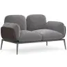 Buy 2-Seater Sofa - Upholstered in Velvet - Greda Dark grey 60651 at MyFaktory