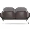 Buy 2-Seater Sofa - Upholstered in Velvet - Greda Dark grey 60651 home delivery