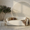 Buy Curved Sofa - 2 Seater - Boucle Fabric - Curva White 60629 - in the UK