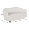 Buy Curved Sofa - 2 Seater - Boucle Fabric - Curva White 60629 - prices