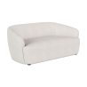 Buy Curved Sofa - 2 Seater - Boucle Fabric - Curva White 60629 at MyFaktory