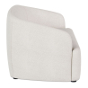 Buy Curved Sofa - 2 Seater - Boucle Fabric - Curva White 60629 home delivery