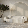 Buy Bouclé Fabric Upholstered Sofa - 3/4 Seats - Lumun White 60655 - prices