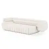 Buy Bouclé Fabric Upholstered Sofa - 3/4 Seats - Lumun White 60655 in the United Kingdom