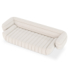 Buy Bouclé Fabric Upholstered Sofa - 3/4 Seats - Lumun White 60655 in the United Kingdom