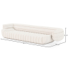 Buy Bouclé Fabric Upholstered Sofa - 4/5 Seats - Lumun White 60656 - prices