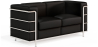 Buy 2-Seater Sofa - Upholstered in Vegan Leather - Bour Black 60658 at MyFaktory