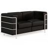 Buy 2-Seater Sofa - Upholstered in Vegan Leather - Bour Black 60658 - prices