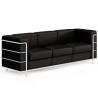 Buy 3-Seater Sofa - Upholstered in Vegan Leather - Bour Black 60659 - prices
