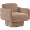 Buy Velvet Upholstered Armchair - Ren Cream 60698 - prices