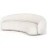 Buy Curved Bouclé Fabric Sofa - 3/4 Seats - Nathan White 60690 in the United Kingdom